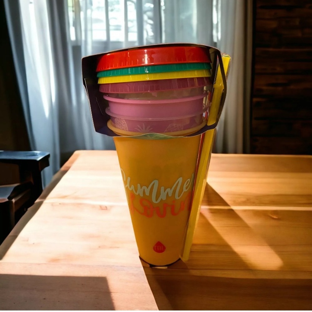 NEW Color Changing REUSABLE Tumblers & Straws Set Cold Cups & Lids 24oz